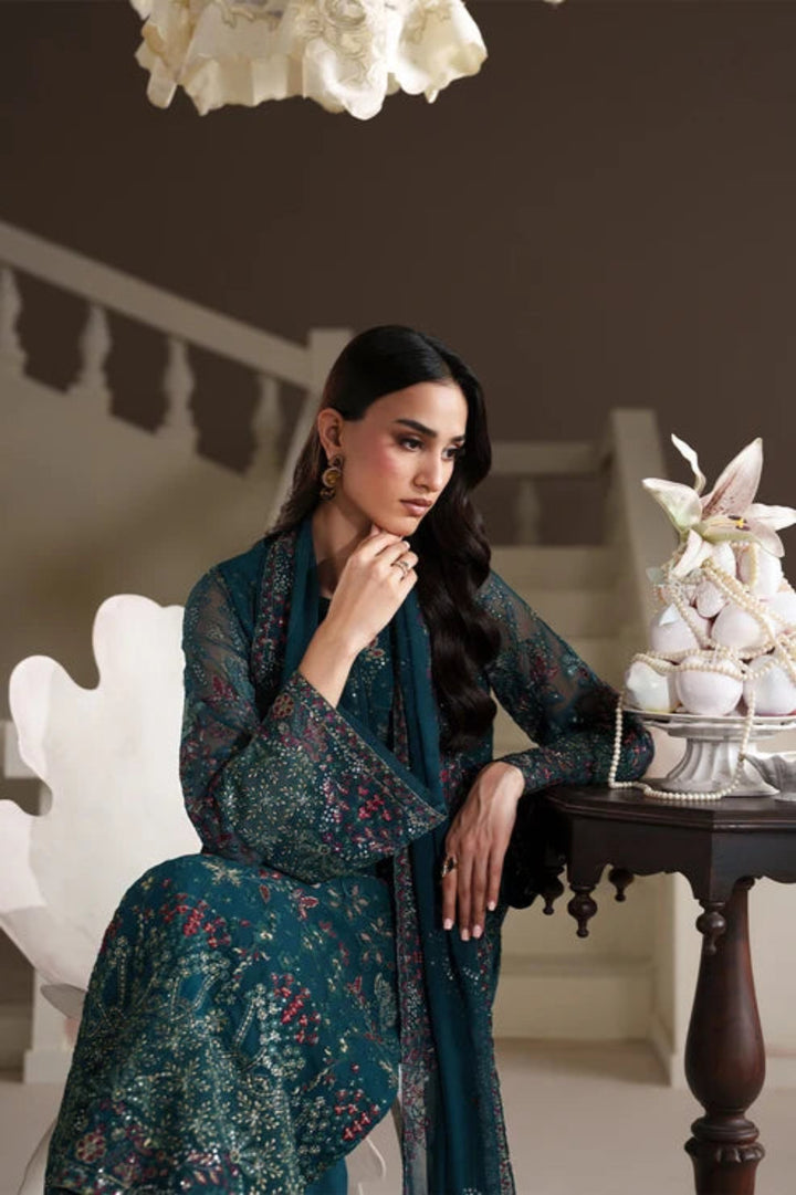 Modern Heirloom by Emaan Adeel Unstitched Embroidered Chiffon 3 Piece Suit EA26UMH Antique Charm - Festive Collection