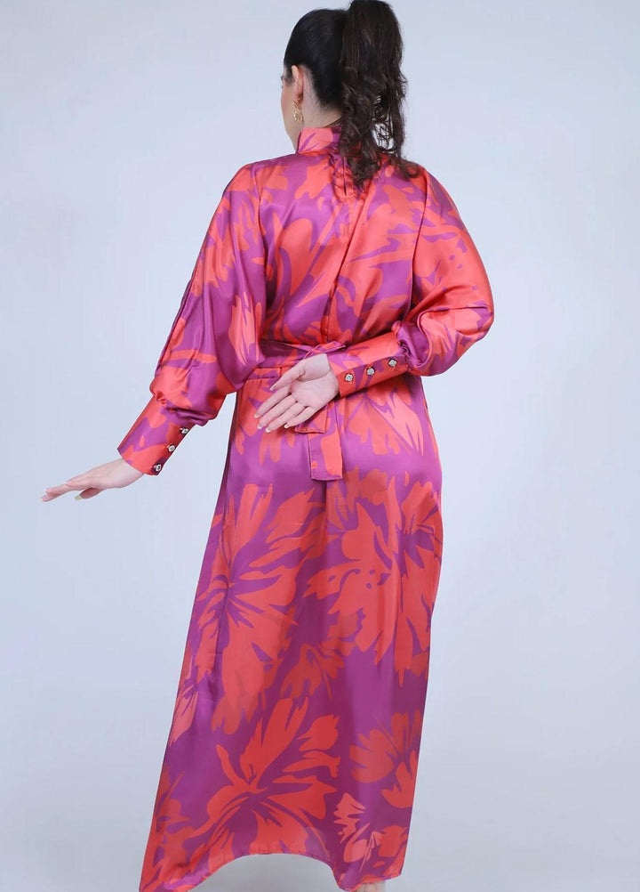 73 Degree East Casual Pret  Silk Maxi POPPY ROSE