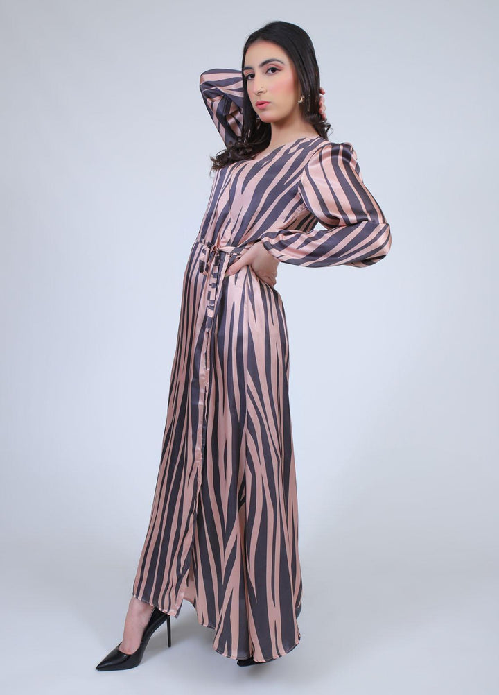 73 Degree East Casual Pret  Silk Maxi A-982 SILK ZEBRA