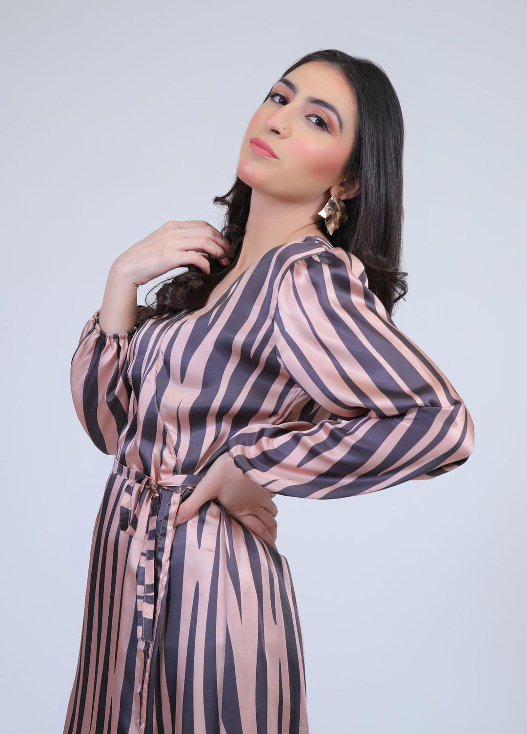 73 Degree East Casual Pret  Silk Maxi A-982 SILK ZEBRA
