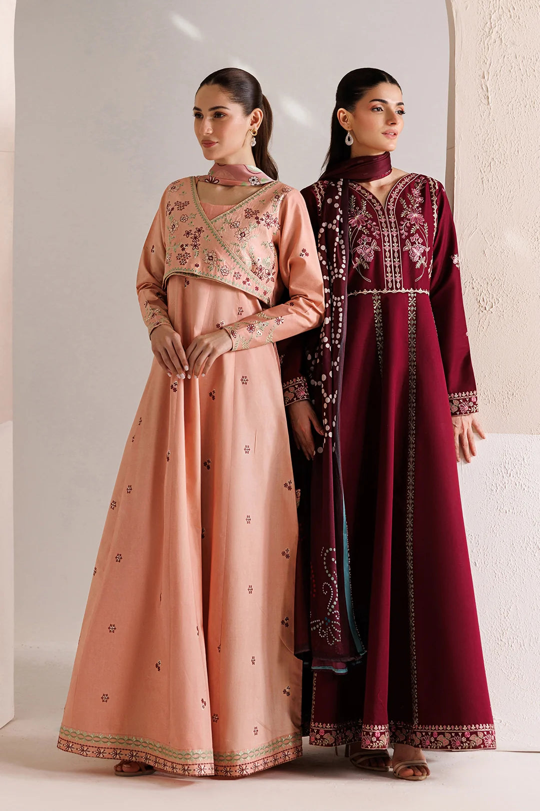Mistfall by Panache Apparel RTW Embroidered Cotton 3 Piece Suit virelle Eid Collection