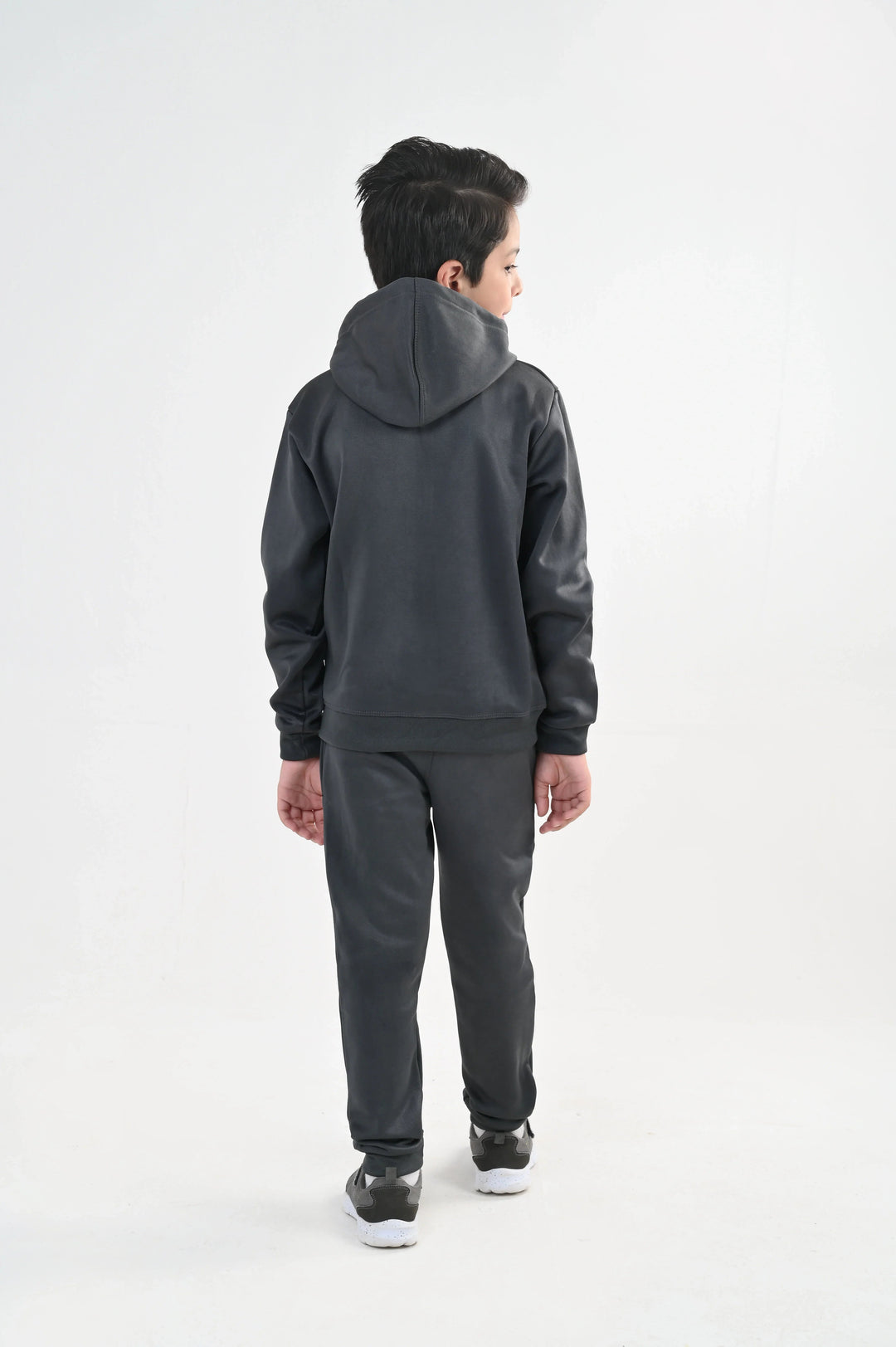 IQ Exclusive Kids Track Suit Fleece 2 PieceGrey Zip Hoodie Tracksuit-Unisex Kids - Winter Collection