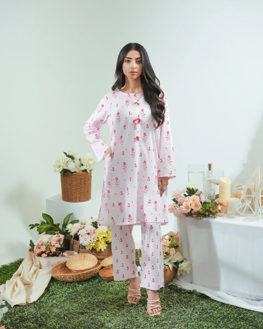 Dhaga Women Pret Printed 2 Piece Lawn Matching Separate FW24DSP0049 - Summer Collection