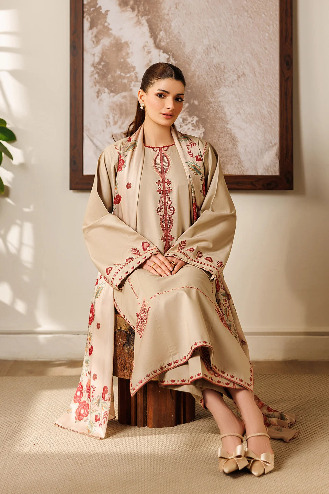 Winter Solstice by Panache Women RTW Embroidered Cotton 3 Piece Anna - Casual Collection