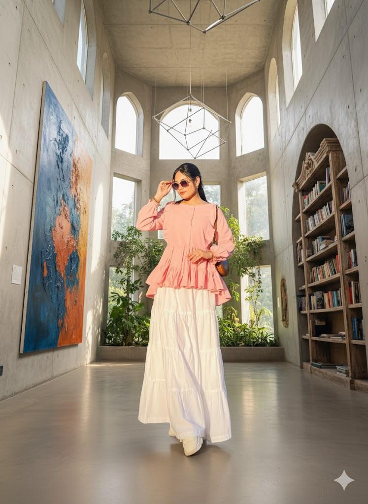 Urban Cut RTW Solids Cotton 1 Piece White Maxi 3 Casual Collection