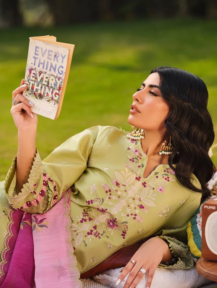Menaal Unstitched Embroidered Lawn 3 Piece Suit ML26ULS APPLE BLOSSOM - Festive Collection
