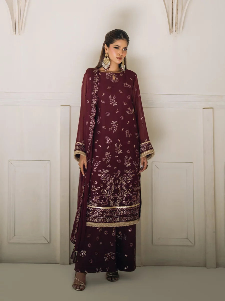 Salitex Unstitched Embroidered Chiffon 3 Piece Suit SUNS8CH508 Festive Collection