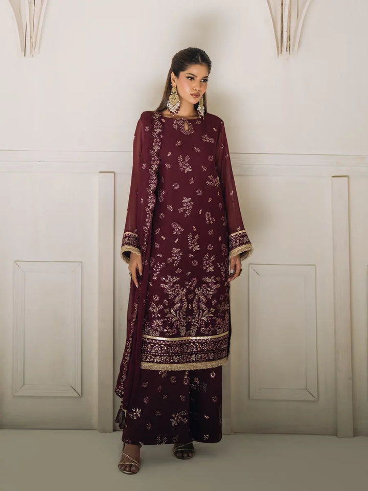 Salitex Unstitched Embroidered Chiffon 3 Piece Suit SUNS8CH508 Festive Collection