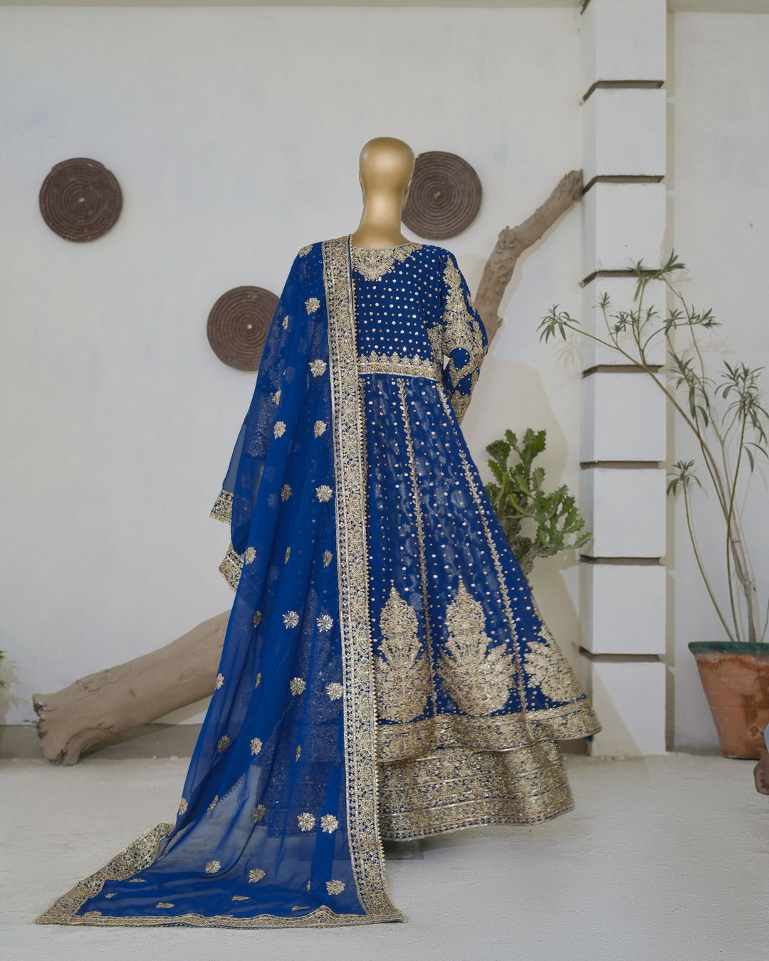 Andaaz by Saira Sultana Women RTW Embroidered Chiffon 4 Piece Suit Muneeha Teal - Wedding Collection