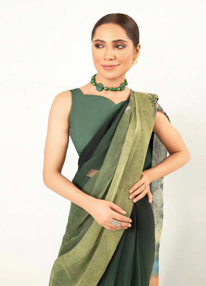 Imran Aftab RTW Printed Chiffon Saree Suit IASC 06 - Festive Collection