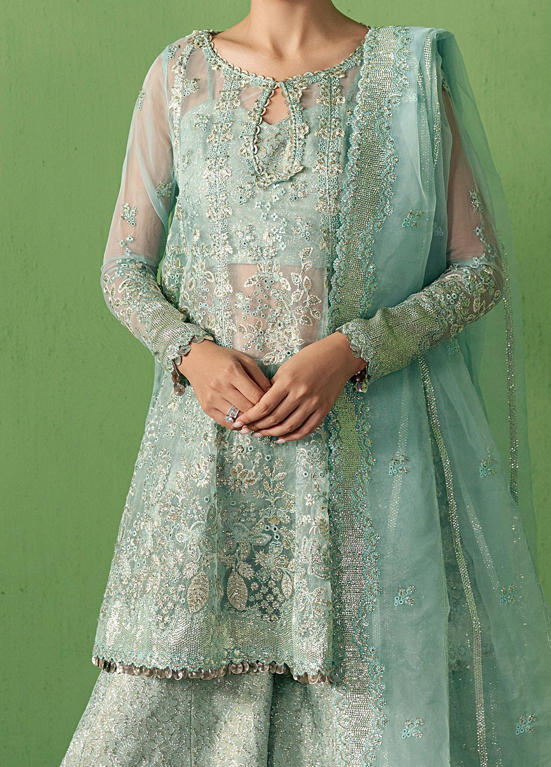 Pehli Nazar by Ayzel Embroidered Organza Suits Unstitched 3 Piece AAFPZ25 D-04 Zarbaaf - Formals Collection