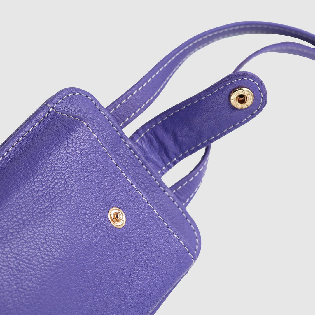 Lafanzo Unisex Leather Femora Crossbody Phone Pouch Purple - Accessories Collection