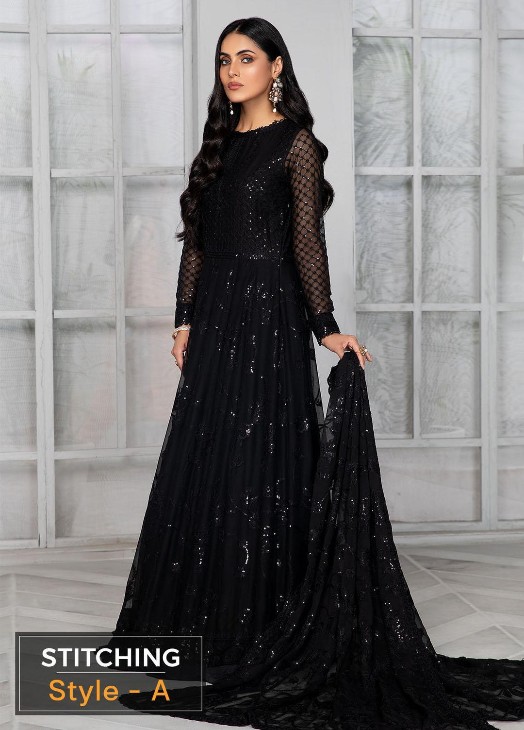 Bahaar by Zarif Embroidered  Suits Unstitched 3 Piece ZR25UF ZB 02 OMROSE - Luxury Collection