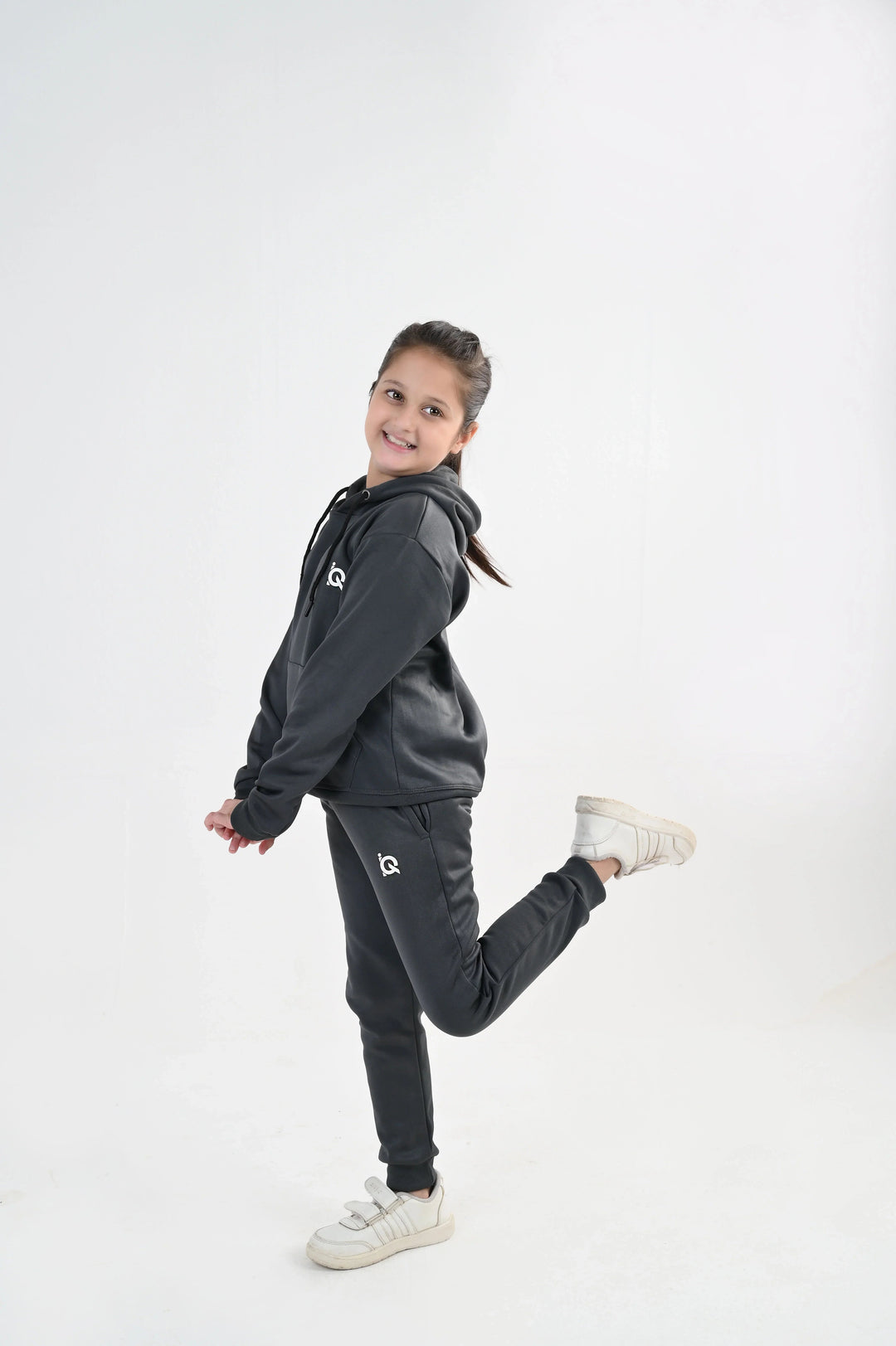 IQ Exclusive Kids Track Suit Fleece 2 PieceGraphite Hoodie Tracksuit-Unisex Kids - Winter Collection