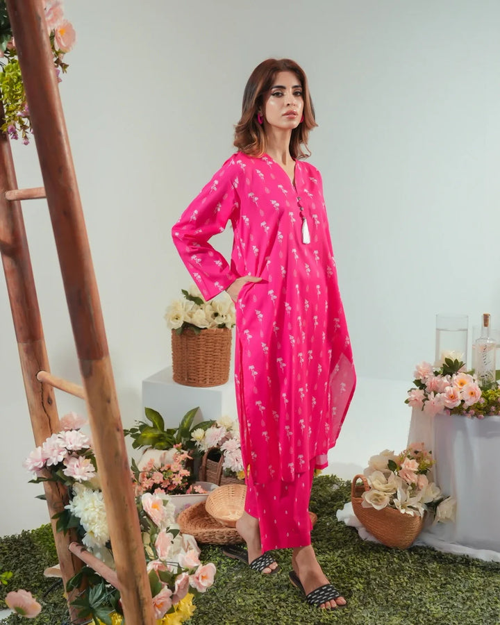 Dhaga Women Pret Printed 2 Piece Lawn Matching Separate FW24DSP0047 - Summer Collection