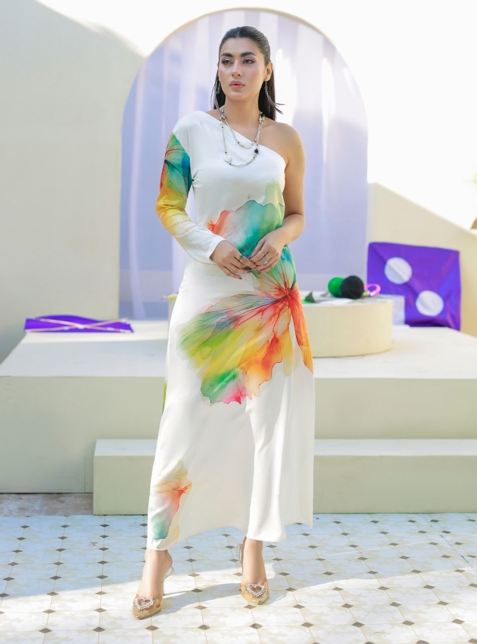 Printnation by Anayra Amal Unstitched Printed Ploy Raw Silk 1 Piece Mono Pop - Casual Collection