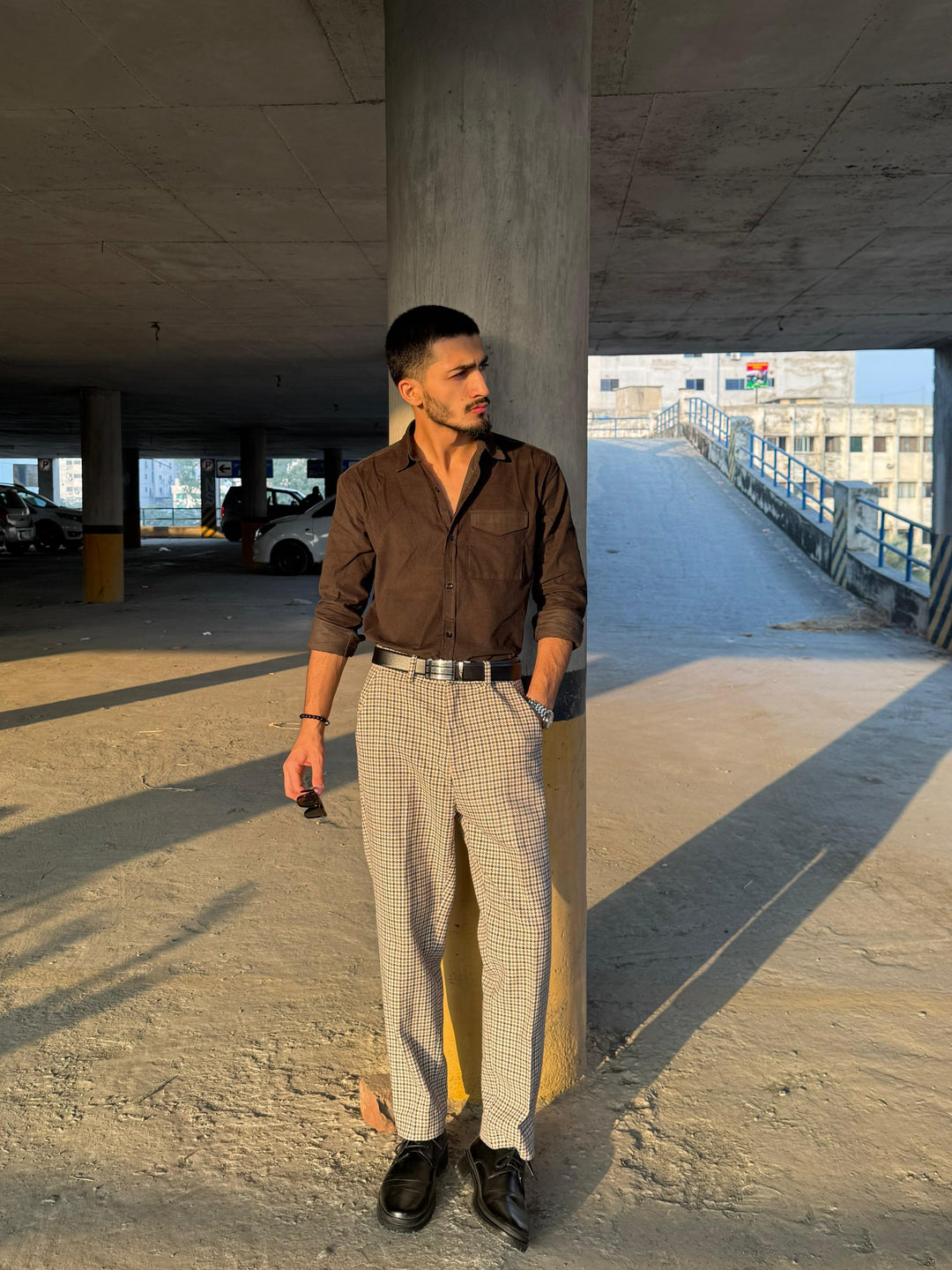 Muraqsh Ready To Wear Solids Cotton Men Grey Corduroy Casual Shirt ABD-GCCS - Summer Collection