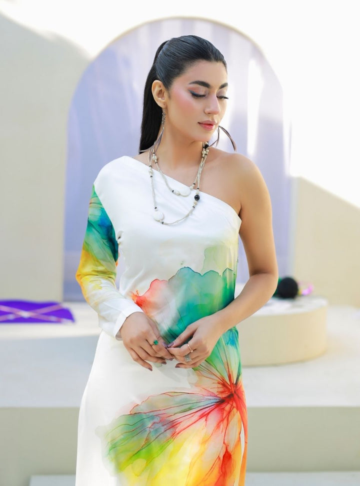 Printnation by Anayra Amal RTW Printed Poly Raw Silk 1 Piece Mono Pop - Casual Collection