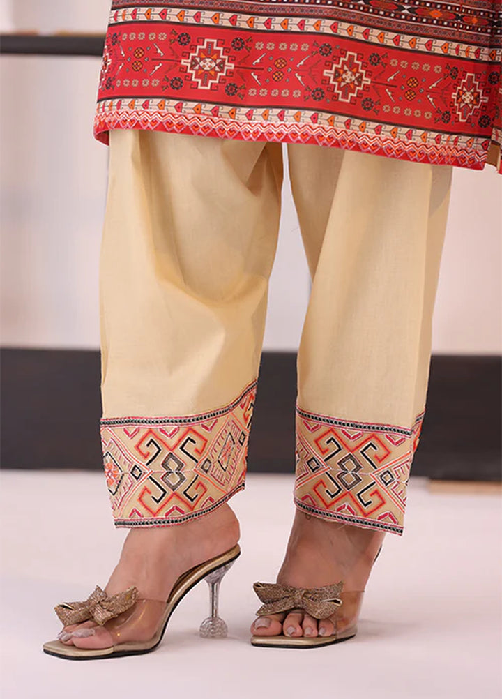 La Elise Women Unstitched Embroidered Lawn 3 Piece Suit 0001206 Nubia - Casual Collection