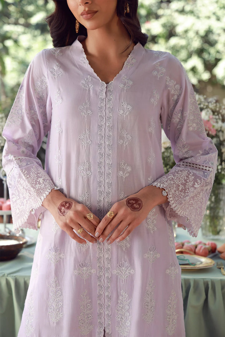 Sahar Unstitched Chikankari Lawn Lilac Twilight 3 Piece Suit CK-26-V2-08 - Summer Collection