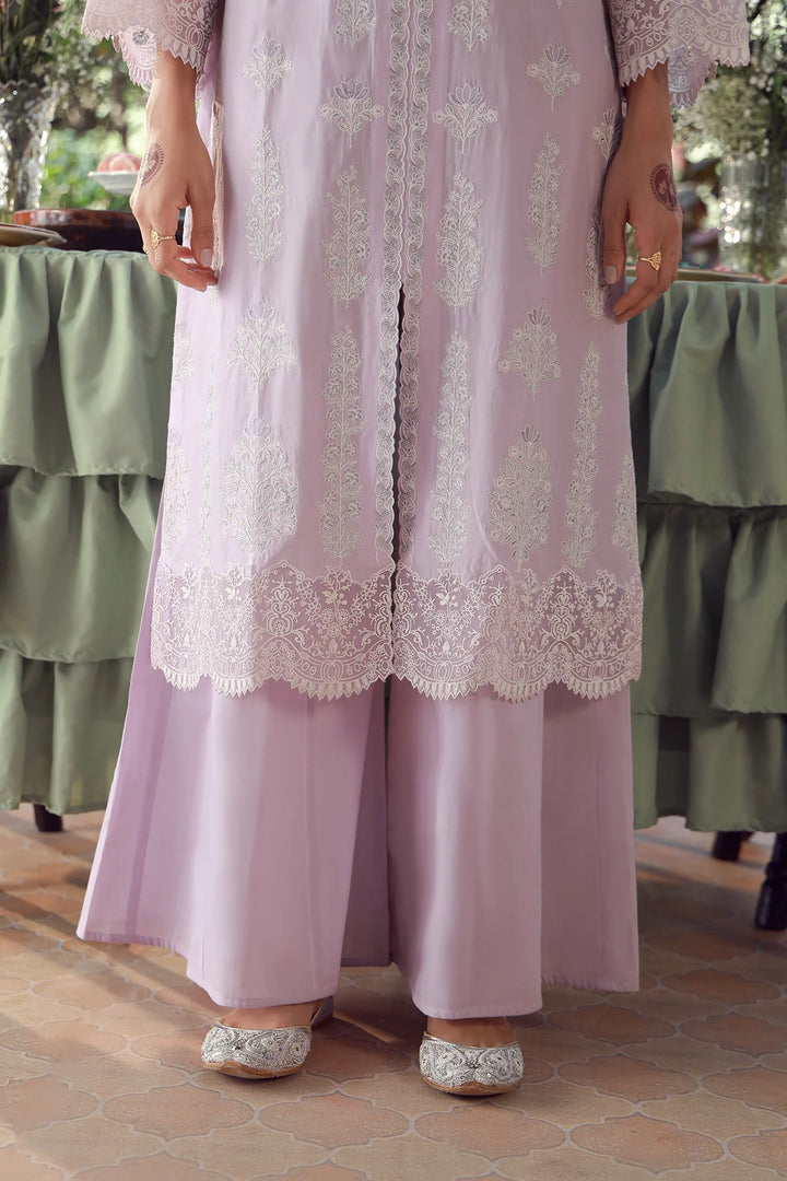 Sahar Unstitched Chikankari Lawn Lilac Twilight 3 Piece Suit CK-26-V2-08 - Summer Collection