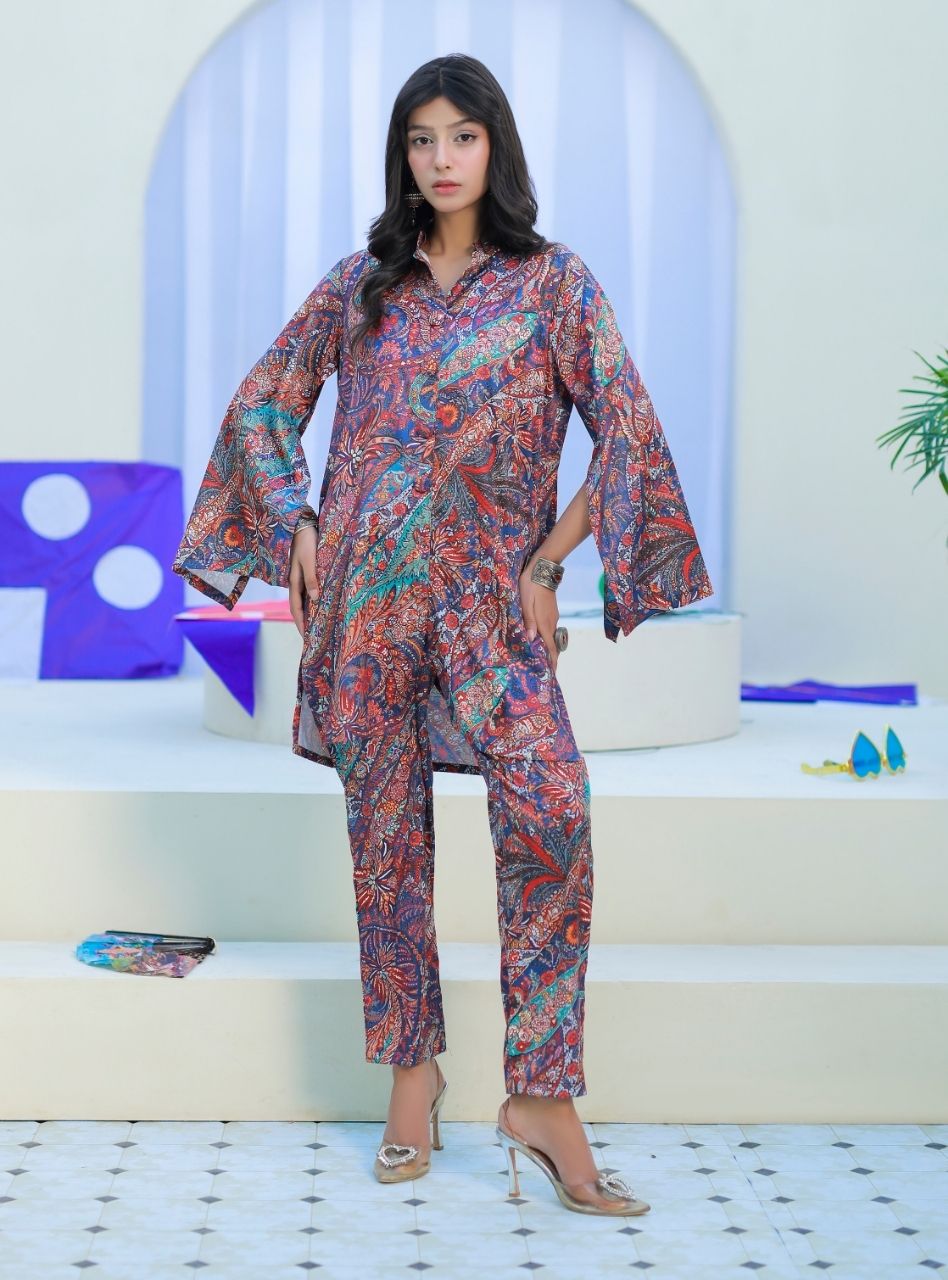 Printnation by Anayra Amal Unstitched Printed Ploy Raw Silk 2 Piece Fluid Form - Casual Collection
