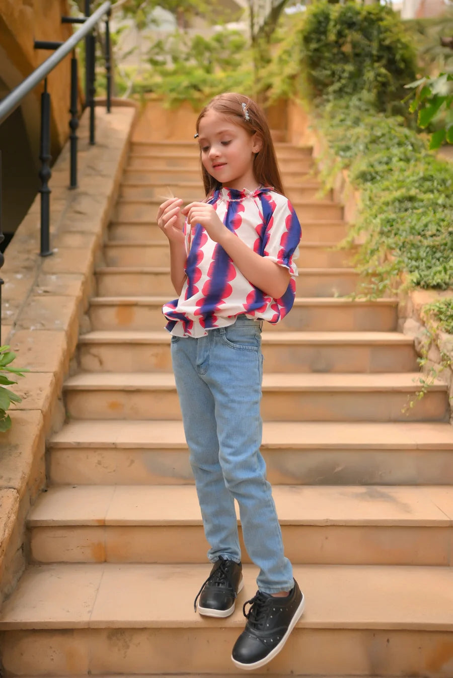 Dhaga Kids Pret Solids Jersy 1 Piece Purple Elasticated Sleeve Shirt DHKIDSDP - Summer Collection