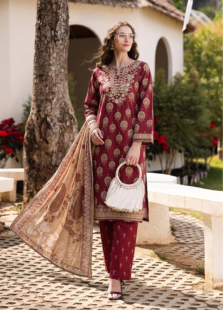 Daily Wear by HZ Textiles RTW Embroidered Lawn 3 Piece Suit HZ26PDW CPE-3P-047 - Casual Collection