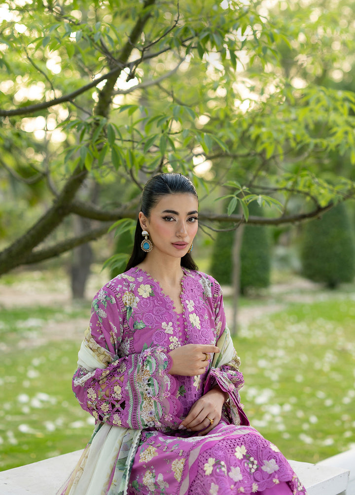 Signature by Elaf Unstitched Embroidered Lawn 3 Piece Suit EL26USLE Kiara ESG-7B - Eid Collection