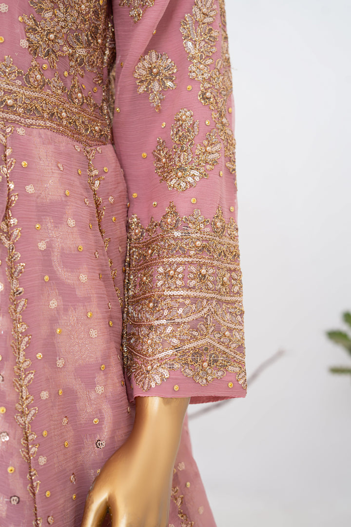 Andaaz by Saira Sultana Women RTW Embroidered Chiffon 4 Piece Suit Muneeha Tea Pink - Wedding Collection
