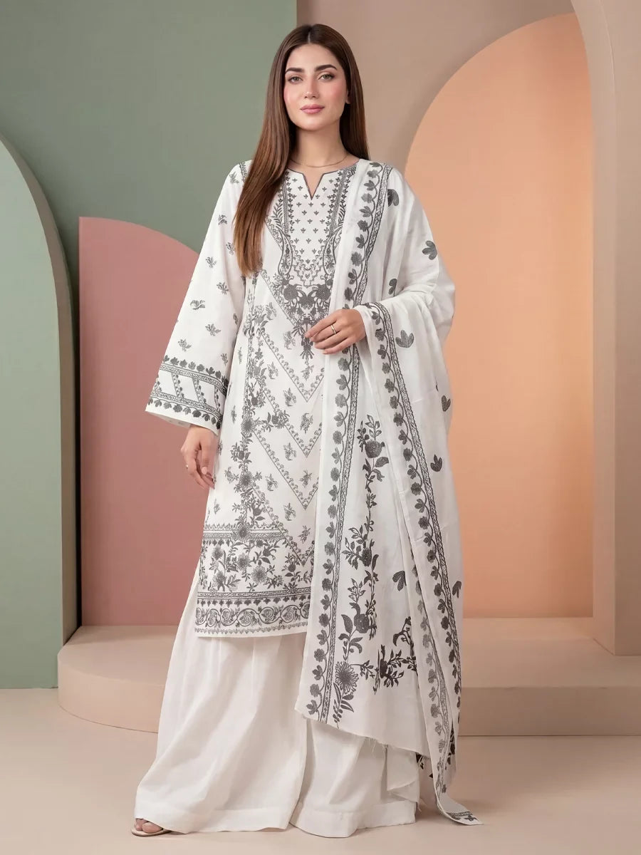 Salitex Women Unstitched Printed Lawn 3 Piece Suit SSW8U3P448 Casual Collection