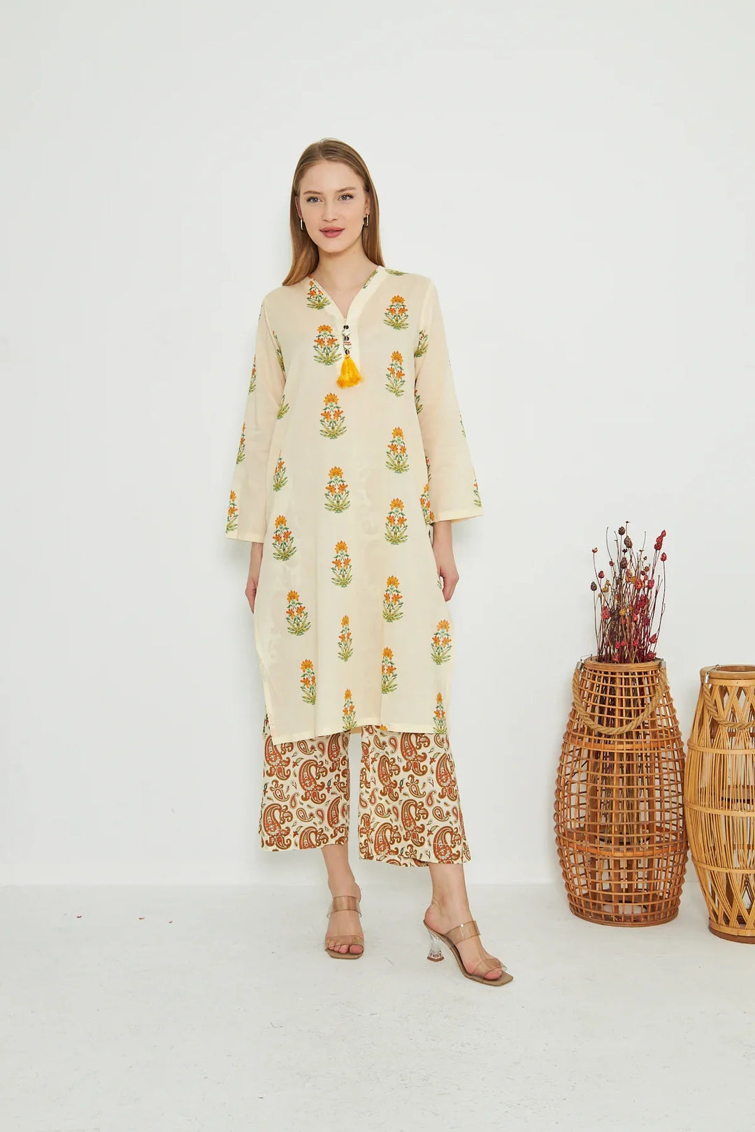 Dhaga Women Pret Printed 2 Piece Lawn Matching Separate FW24DSP0035 - Summer Collection