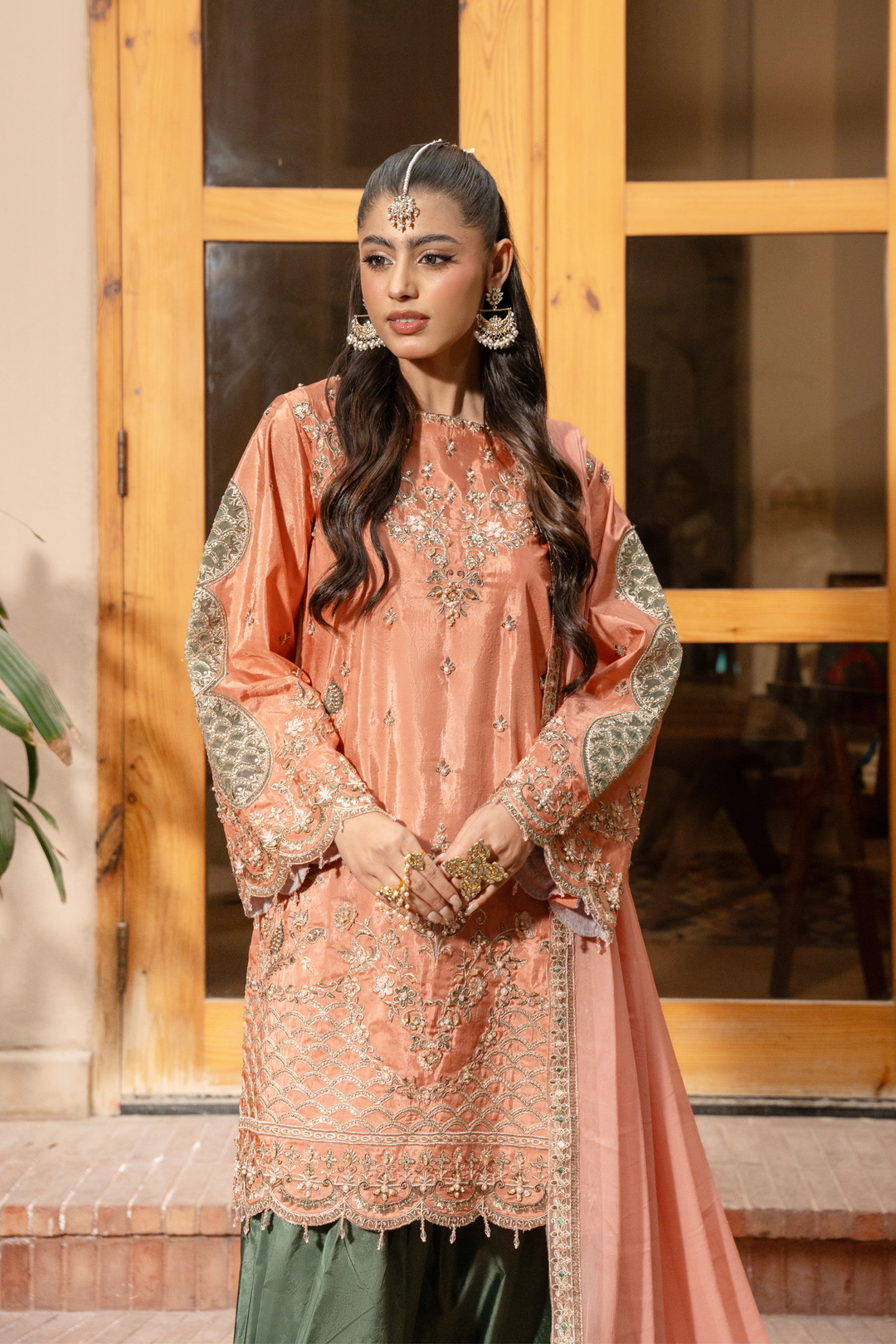 Zebtan Women Unstitched Embroidered Raw Silk 3 Piece Suit MZ-06 Festive Collection