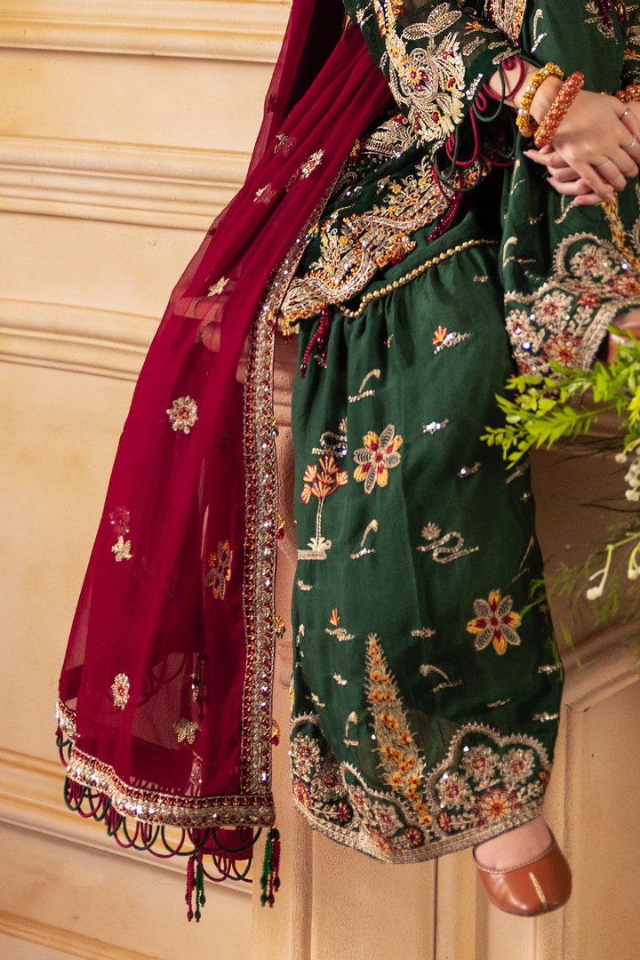 Zebtan Women Unstitched Embroidered Chiffon 3 Piece Suit ZC-01 Festive Collection