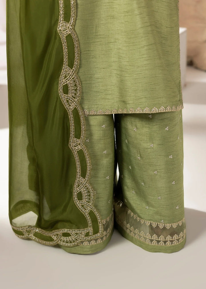 Silk Atelier by Jamni RTW Embroidered Korean Silk 3 Piece Suit MINT CRUSH Festive Collection
