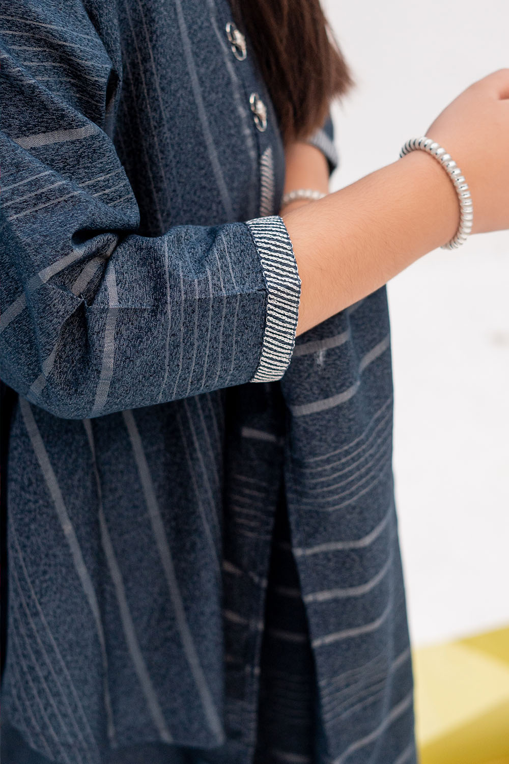 Senorita Kids RTW Tarquise Blue Casual 3 Piece Suit Karandi  KAD-02443 - WInter Collection