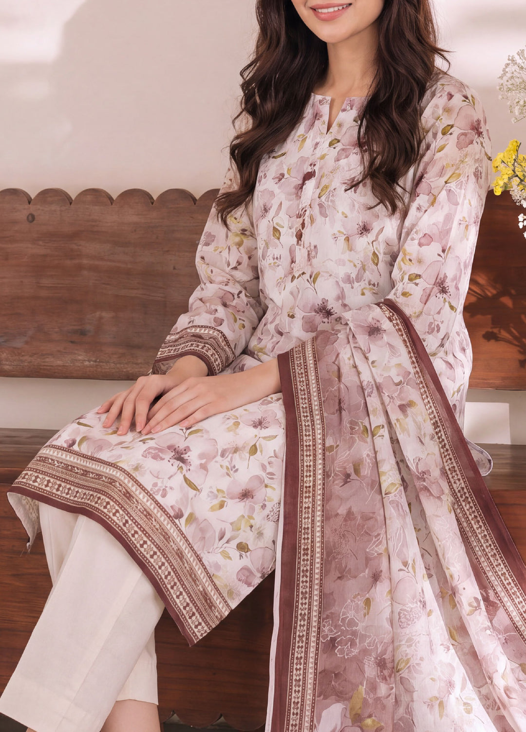 VS Textiles Unstitched Printed Lawn 3 Piece Suit VS26UL D-06 - Casual Collection