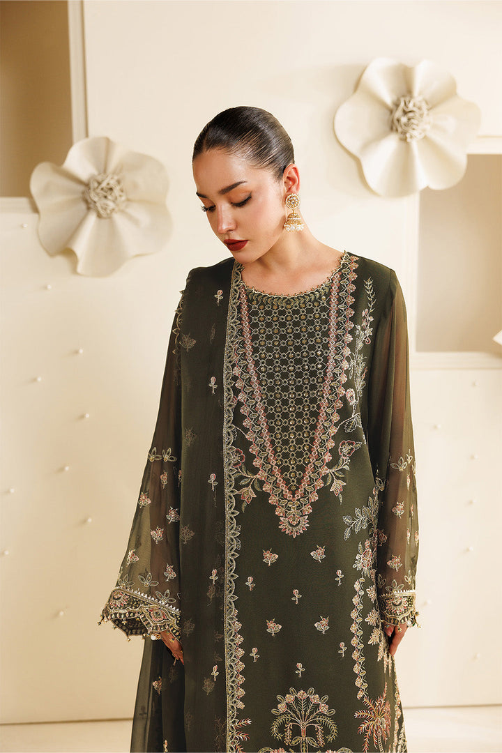 Sireine by Alizeh Fashion Unstitched Embroidered Chiffon 3 Piece Suit AF26UCS AF-CH-2295-SOREL - Festive Collection