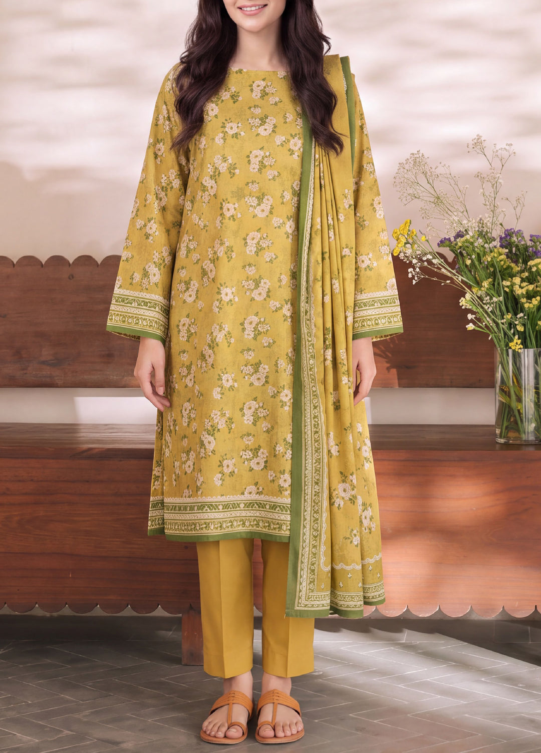 VS Textiles Unstitched Printed Lawn 3 Piece Suit VS26UL D-09 - Casual Collection