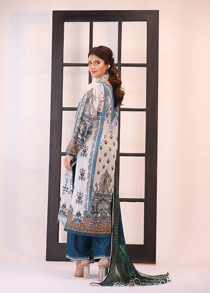 La Elise Women Unstitched Embroidered Lawn 3 Piece Suit 0001205 Kaia - Casual Collection