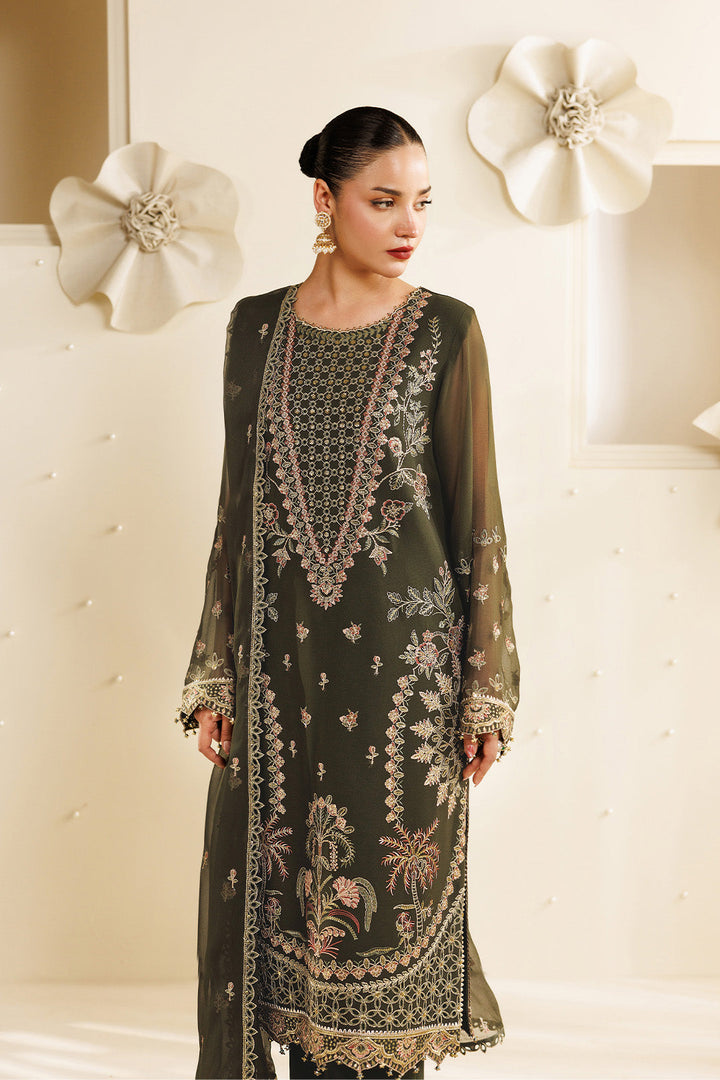 Sireine by Alizeh Fashion Unstitched Embroidered Chiffon 3 Piece Suit AF26UCS AF-CH-2295-SOREL - Festive Collection