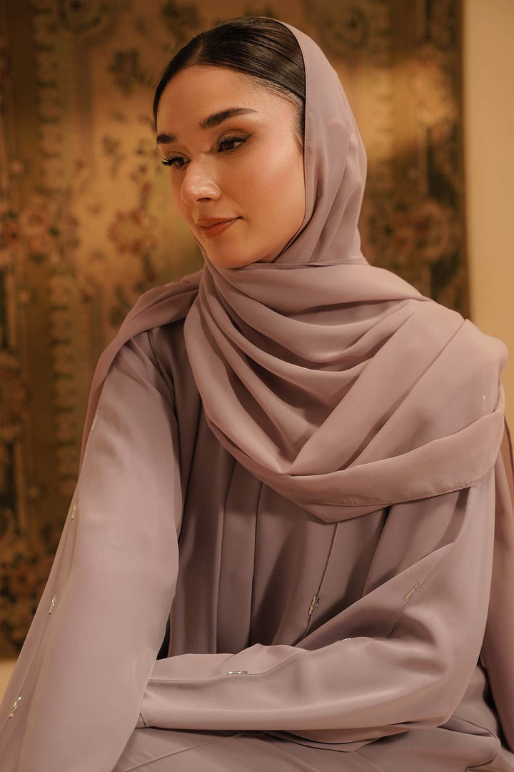 Divinely Crafted Chiffon Solids Hijab 1 Piece Lilac AR-000621 - Summer Collection