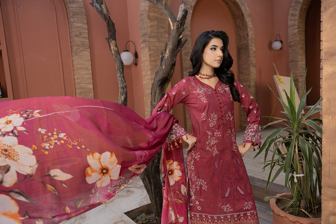 Noore Luxe by Waresha RTW Embroidered Lawn 3 Piece Suit Zarminay Luxe Festive Collection