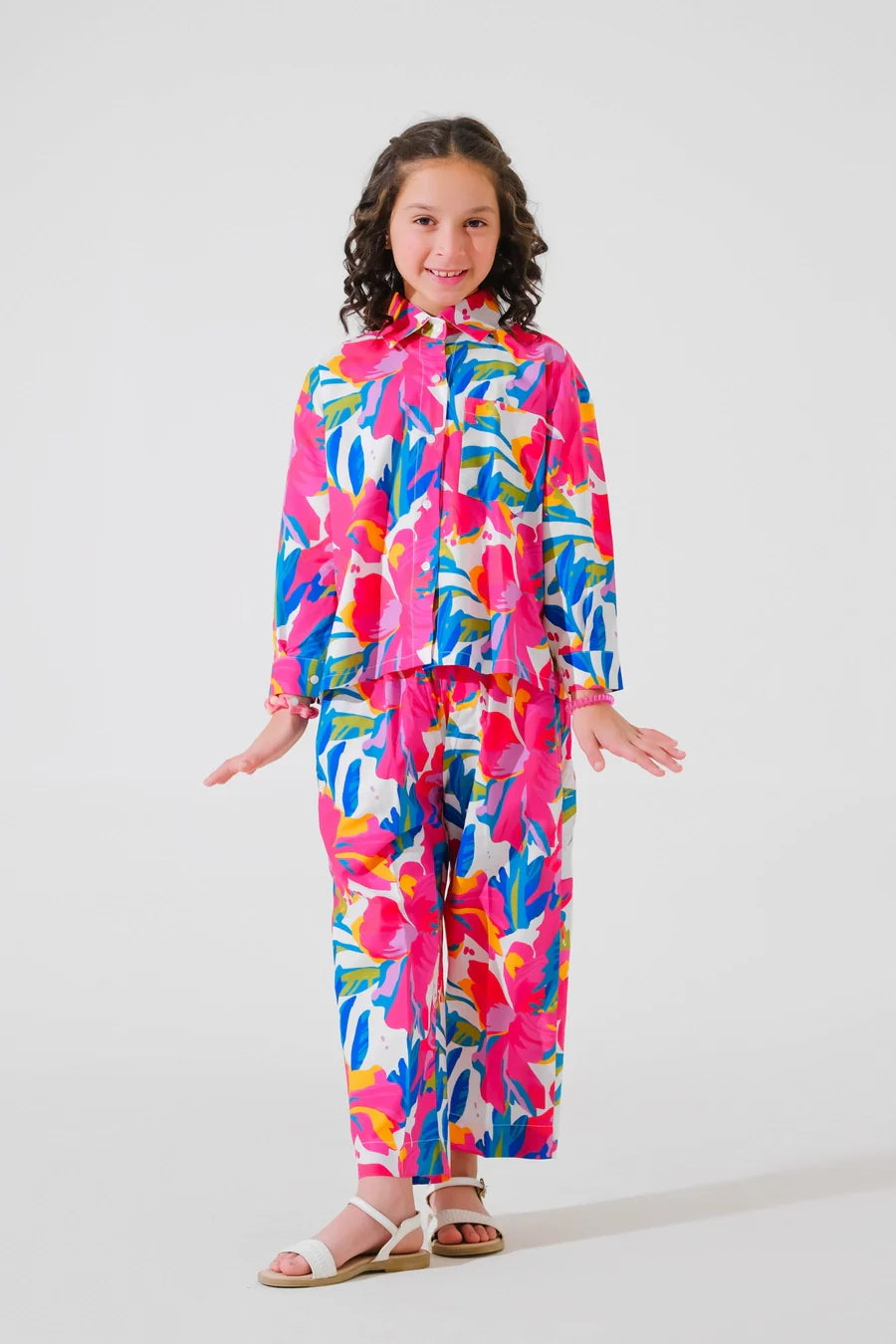 Dhaga Kids Pret Printed Poly lawn 2 Piece Alara SPD25K12 - Summer Collection