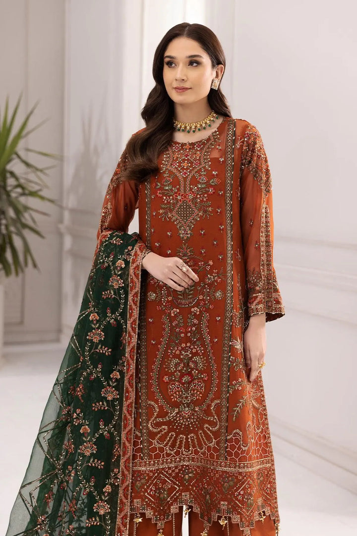 Alizeh Fashion Unstitched Embroidered Chiffon 3 Piece Suit AF26UCF AF-CH-2140-Aarmish - Festive Collection