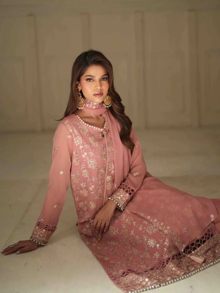 Salitex Unstitched Embroidered Chiffon 3 Piece Suit SUNS8CH506 Festive Collection