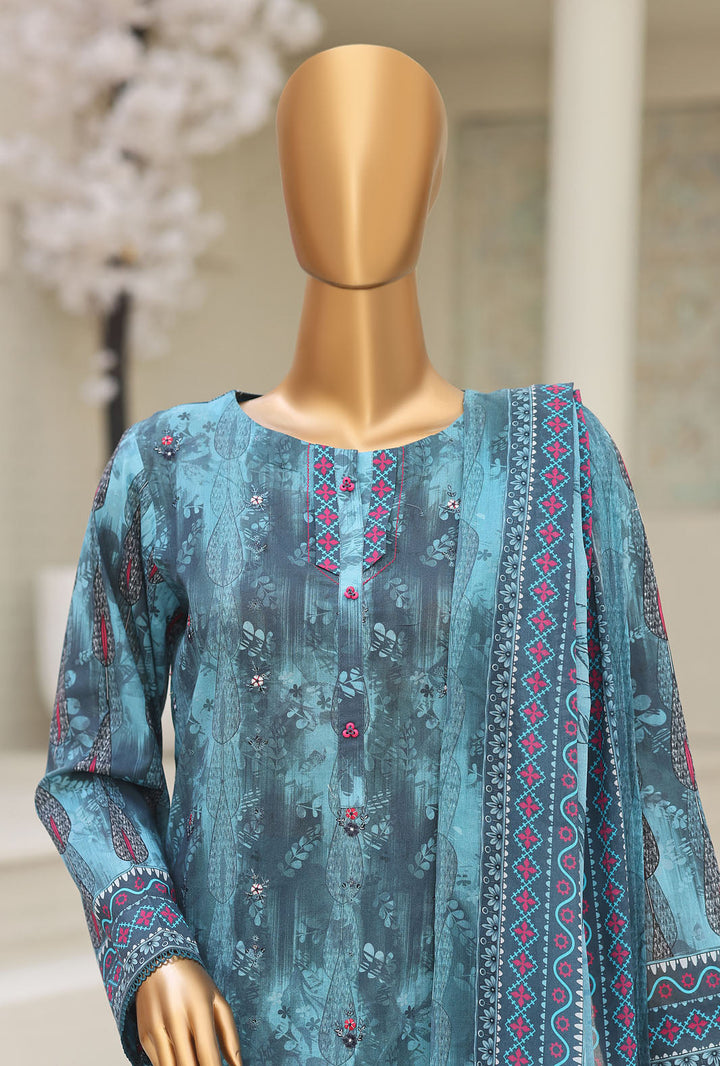 Asasa by HZ Textiles Digital Printed Unstitched Lawn 3 Piece Suit AEC - 1001 - Summer Collection