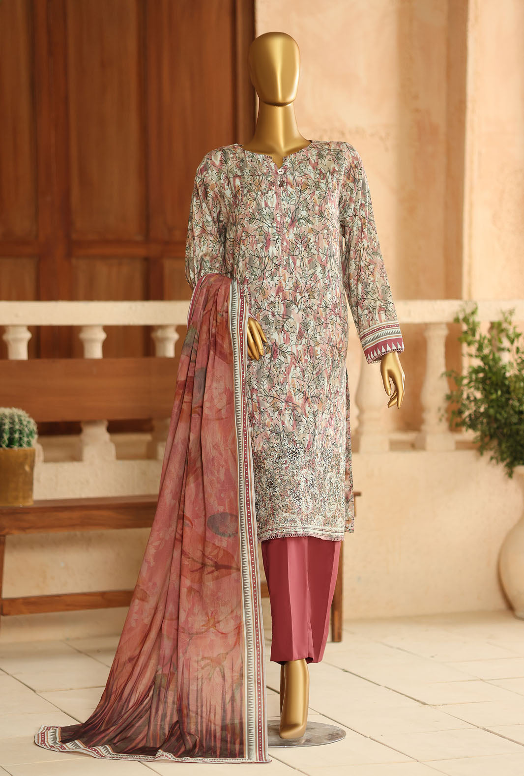 Asasa by HZ Textiles Unstitched Embroidered Lawn 3 Piece Suit AEC - 1290 Casual Collection