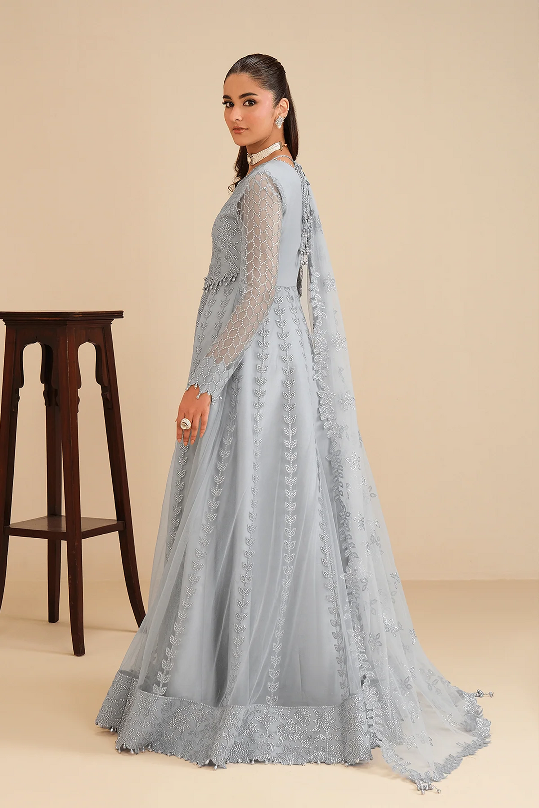 Alizeh Fashion Unstitched Embroidered Chiffon 3 Piece Suit AF26UCF AF-NT-2259-Shama - Festive Collection