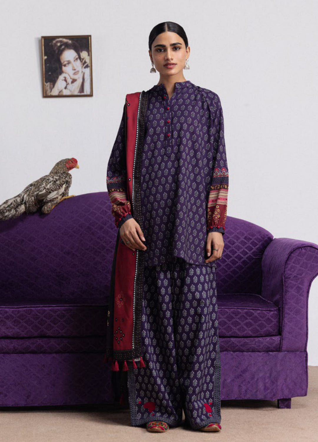 Coco by Zara Shahjahan Unstitched Printed Linen 3 Piece Suit CZ26UPL Aika 3B - Casual Collection
